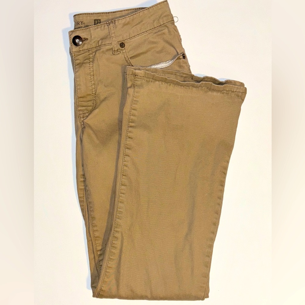 Bootleg beige pants